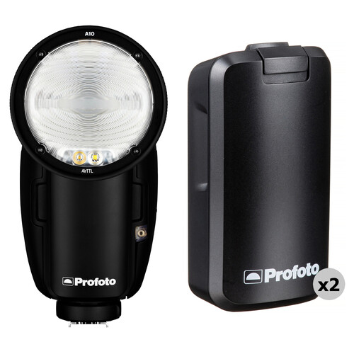 Profoto A10 AirTTL-C Studio Light Kit with 2 Batteries for Canon