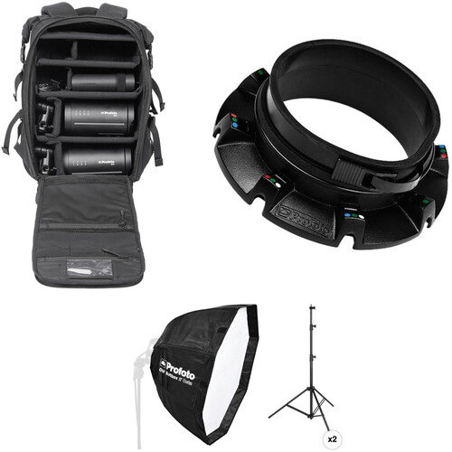 Profoto B10 OCF Flash Duo Kit with Stand and 2' Octa Softbox