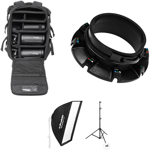 Profoto B10 OCF Flash Duo Kit with Stand and 2 x 3' Softbox
