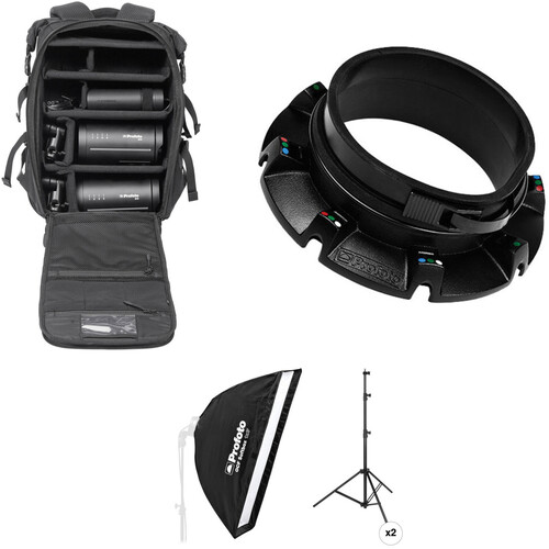 Profoto B10 OCF Flash Duo Kit with Stand and 1 x 3' Softbox