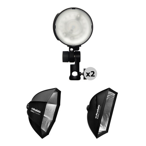 Profoto B10X OCF Flash Head with 3' Octa and 2 x 3' Softboxes (2-Light Kit)