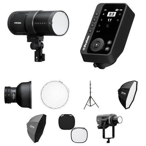 Profoto L600C LED & B30 Flash with Connect Pro Non-TTL (2-Light Essential Hybrid Kit)
