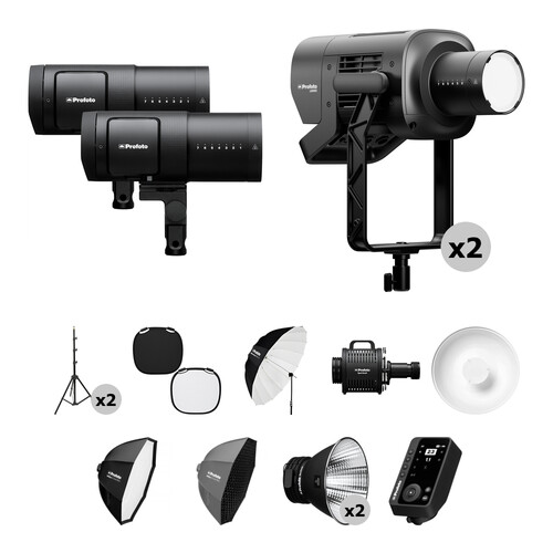 Profoto L600C & B30 with Connect Pro Non-TTL & Softlight Beauty Dish (4-Light Ultimate Hybrid Kit)