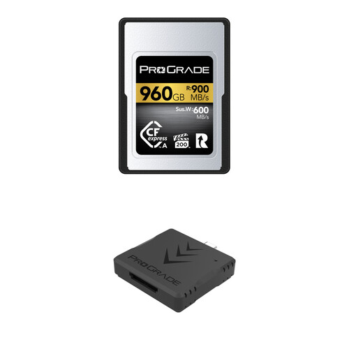ProGrade Digital 960GB CFexpress 2.0 Type A Gold Memory Card with Card Reader