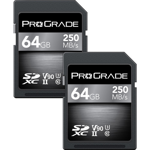 ProGrade Digital 64GB UHS-II SDXC Memory Card (2-Pack)