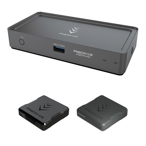 ProGrade Digital PG20 Pro Thunderbolt 4 Hub with CFexpress Type B & UHS-II SDXC Card Reader and 2TB PG10.5 Pro Mini External SSD (North America Power Cable)