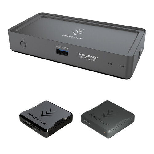 ProGrade Digital PG20 Pro Thunderbolt 4 Hub with Dual-Slot UHS-II SDXC Card Reader and 1TB PG10.5 Pro Mini External SSD (North America Power Cable)