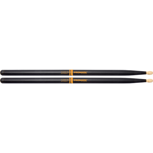 Promark Classic Hickory ActiveGrip 2B Drumsticks (Black)