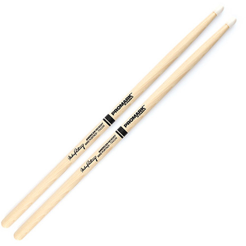 Promark TX420N Hickory 420 Mike Portnoy Nylon Tip Drum Sticks by D'Addario