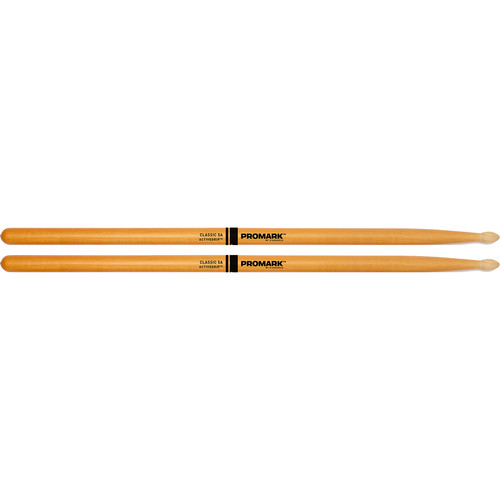 Promark Classic Hickory ActiveGrip 5A Drumsticks (Clear)