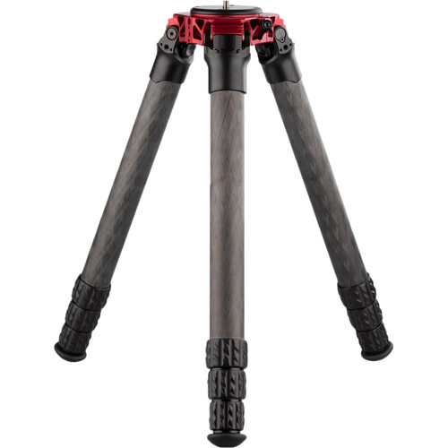 ProMediaGear TR424RED 42mm-Series 58" Pro Stix Carbon Fiber Tripod with Top Plate (Red)