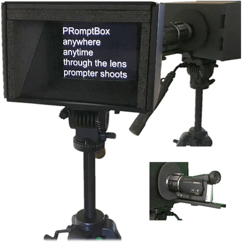 PRomptBox Compact Folding Mobile Teleprompter for 7 to 9" iPads, Tablets, and Smartphones