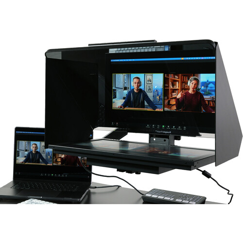 Prompter People Desktop Free-Fly Single-Arm Widescreen 16:9 High-Bright 1000 cd/m² Teleprompter (21.5")