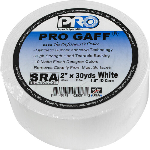 ProTapes Pro Gaff Matte Cloth Tape (2" x 30 yd, White)