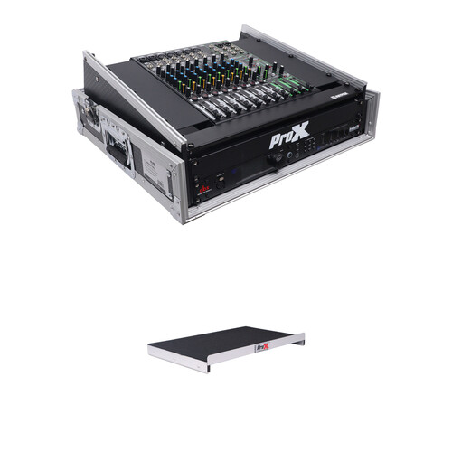 ProX T-2MRSS DJ Combo Flight Case Kit with Laptop Shelf (2 RU Vertical Rack, 10 RU Top Mixer Rack)