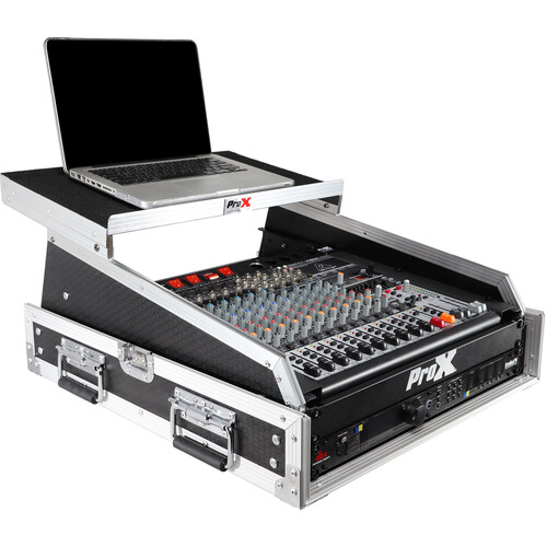 ProX 13 RU Top DJ Mixer Flight Case with 2 RU Rack T-2MRSS13ULT