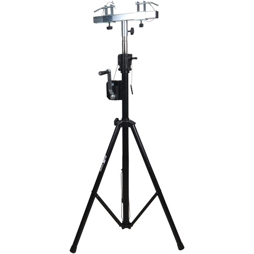 ProX Crank Stand with T-Bar Supports Triangle Truss Segments for Stage and DJ Lighting (8.5' , 2-Pack)