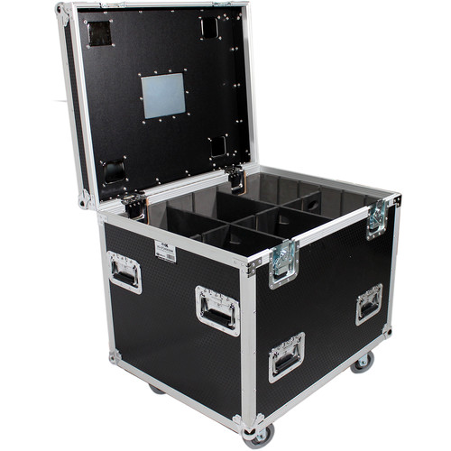ProX TruckPaX Heavy-Duty Truck Pack Utility Flight Case with Divider & Tray (Black, 2-Pack)