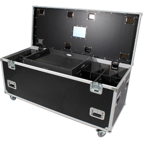 ProX TruckPaX Heavy-Duty Truck Pack Utility Flight Case with Divider & Tray (Black, 2-Pack)