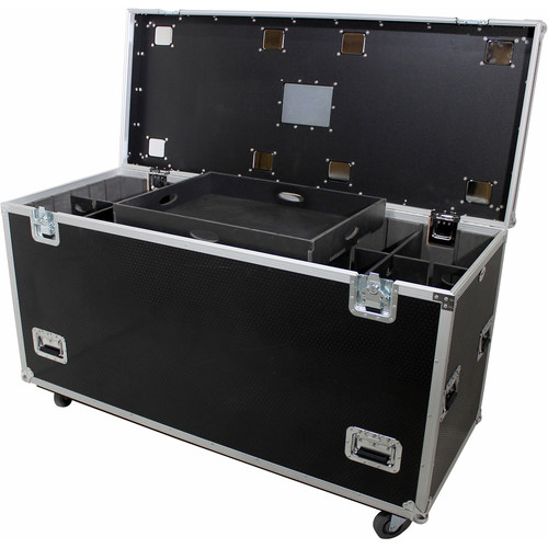 ProX TruckPaX Heavy-Duty Truck Pack Utility Flight Case with Divider & Tray (Black, 2-Pack)