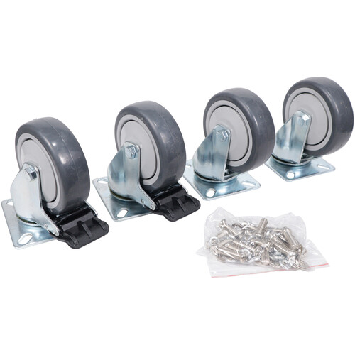 ProX Set of Four Industrial Caster Wheels & Plate