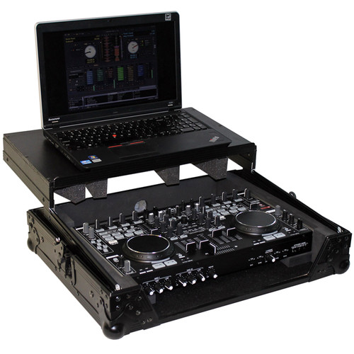 ProX Flight Case with Laptop Shelf for Denon DNMC6000 Digital Controller (Black-Black)