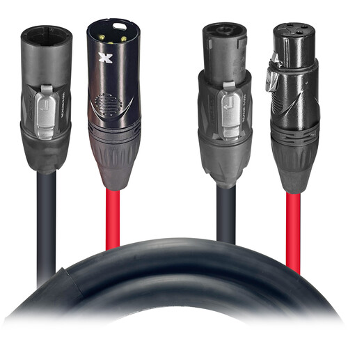ProX powerCON TRUE1 Combo DMX 3-Pin XLR Link Jumper Cable (10')