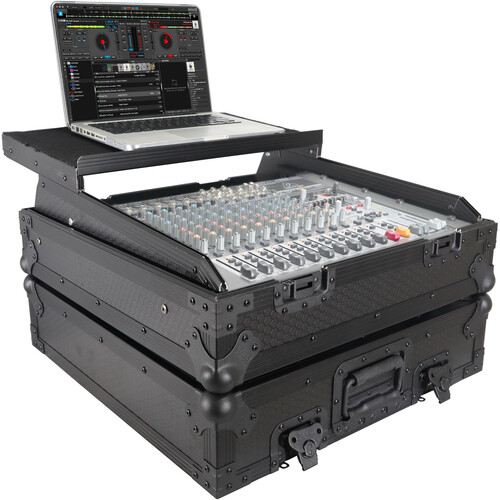 ProX 19" Slant Rackmount Case (10 RU, Black on Black)