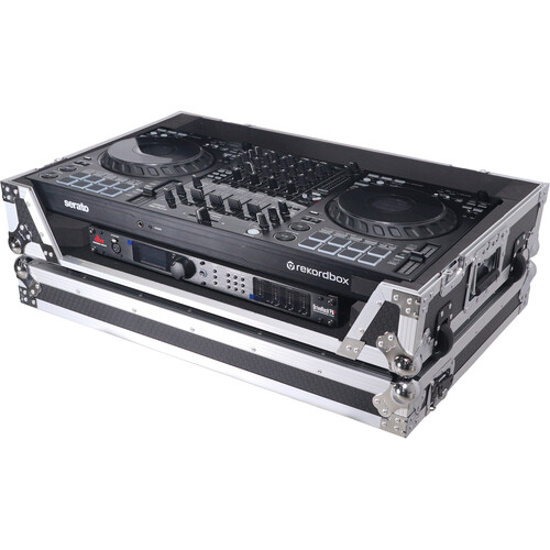 ProX ATA Flight-Style Road Case with Laptop Shelf for DDJ-FLX10 and DDJ-GRV6 Controllers (Black / Silver)