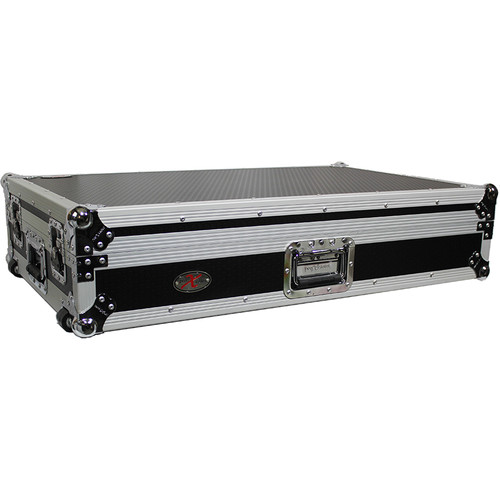 ProX Flight Case for Pioneer DDJ-SZ and DDJ-SZ2 Controllers with Wheels (Silver on Black)