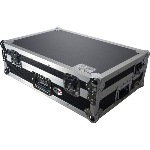 ProX Flight Case with 1 RU Rackspace and Wheels for RANE ONE (Silver on Black)
