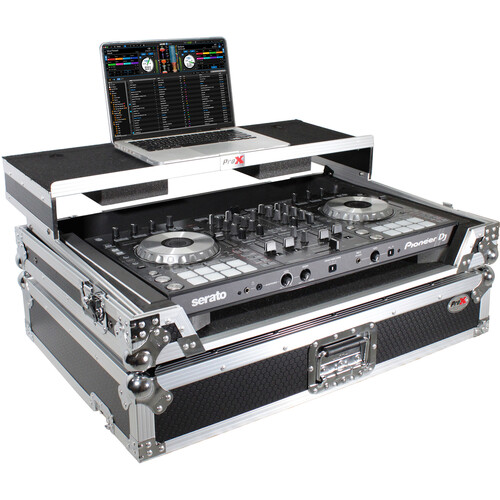ProX Universal Case for Medium to Large Size DJ Controllers with Sliding Laptop Shelf