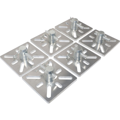 ProX XT-TC5X6 Aluminum LED Panel Plate with Half Conical Coupler (5", 6-Pack)