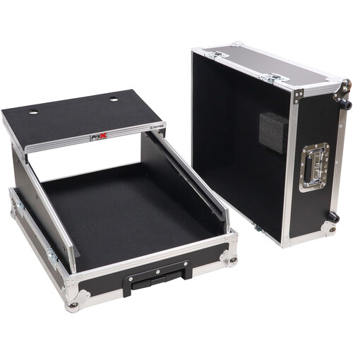 ProX 19" Slant Rackmount Case (14 RU, Silver on Black)