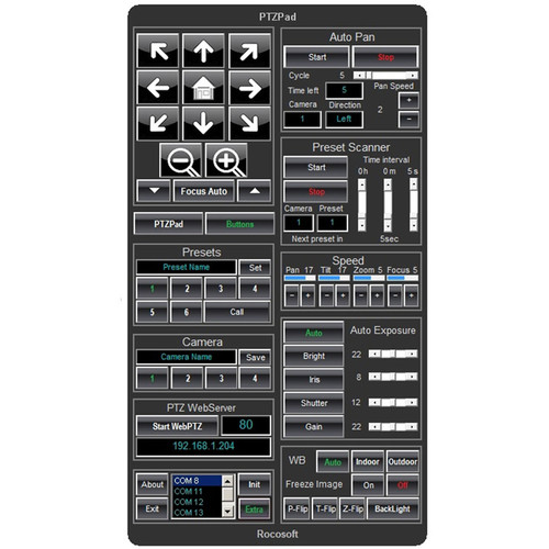 PTZOptics VISCA Control Software