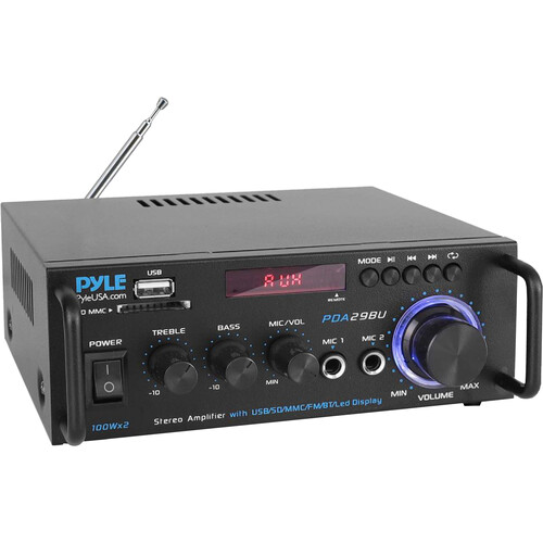Pyle Home PDA29BU.6 Compact Stereo Amplifier with Bluetooth