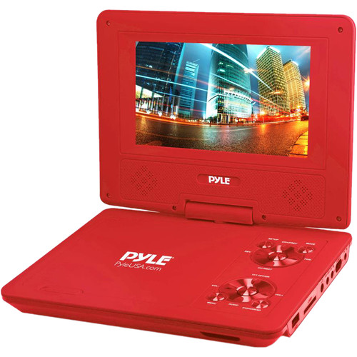 Pyle Home 9" Portable DVD Player (Red)