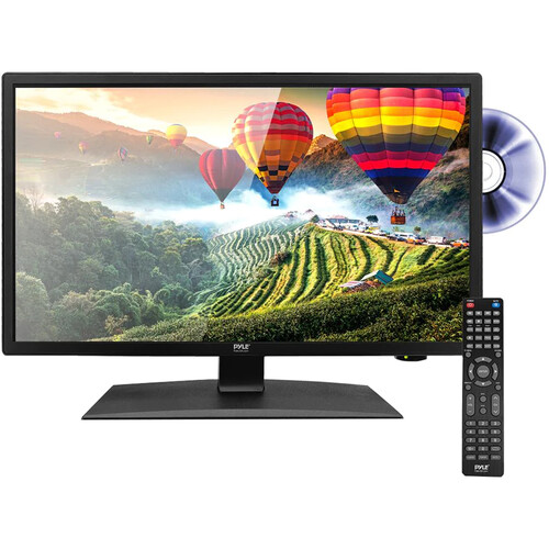 Pyle Home PLTLD22 21.5" Full HD LED TV with Antenna, 12V/24V Car Adapter & Built-in DVD Player