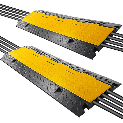 Pyle Pro Heavy-Duty Flip-Open Cable Protector Ramp (2-Pack, 16.1 x 31.5")