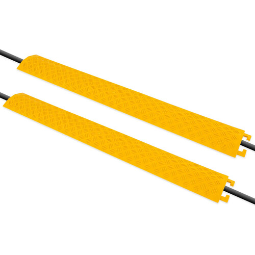 Pyle Pro Drop-Over Cable Protector Ramp (2-Pack, 4.9 x 39.8")