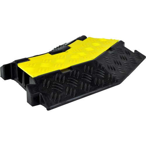 Pyle Pro PCBLCO34 Two-Channel Right-Turn Cable Protective Cover Ramp (10.6 x 14.6")