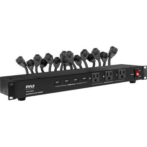 Pyle Pro PCO865 19-Outlet Rackmount Surge Protector with USB Charging