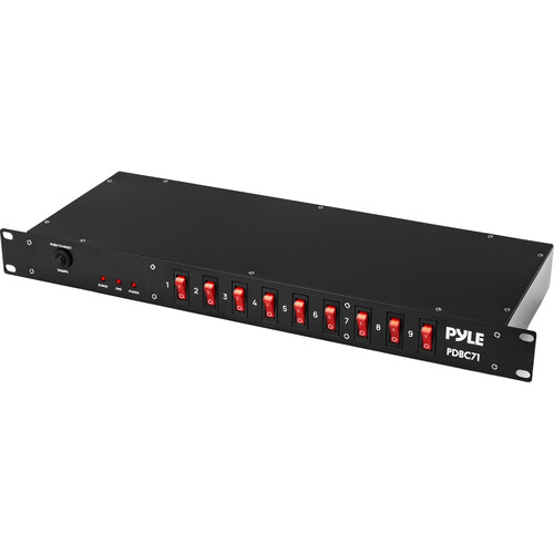 Pyle Pro 15 Amp Rack Mount 9-Outlet Power Strip