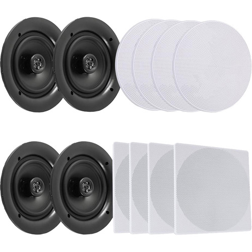 Pyle Pro PDICBT256 4 x 5.25" Bluetooth Ceiling / Wall Speaker Kit (4-Pack)