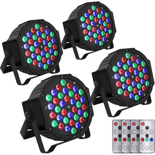 Pyle Pro RGB LED PAR Light Kit (4-Pack)