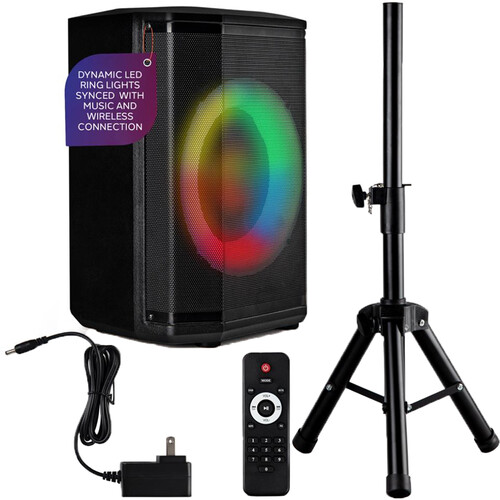 Pyle Pro 120W Portable Bluetooth Speaker with Tripod Stand