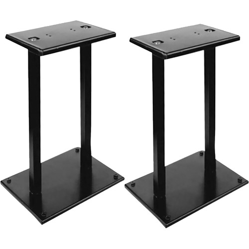 Pyle Pro PSTND18 Heavy-Duty Steel Quad-Support Bookshelf/Monitor Speaker Stand (Black, Pair)