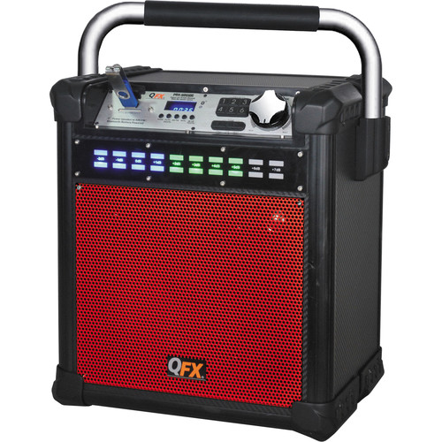 QFX 8" Weather-Resistant Portable Party AM/FM Speaker (Red)