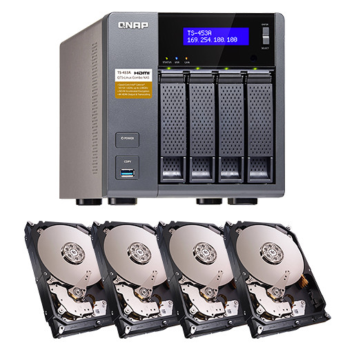 QNAP 12TB (4 x 3TB) TS-453A Four-Bay NAS Enclosure Kit with Drives