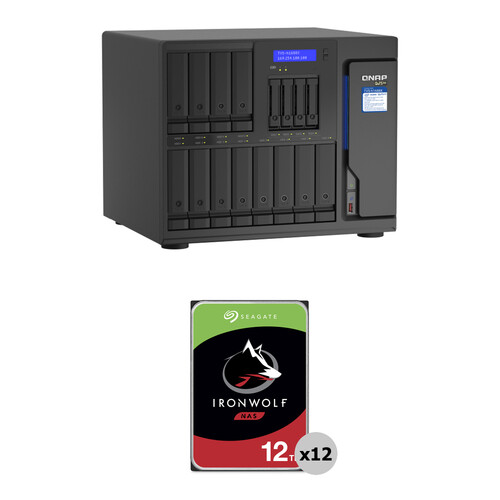 QNAP 144TB TVS-h1688X 16-Bay NAS Enclosure Kit (12 x 12TB)